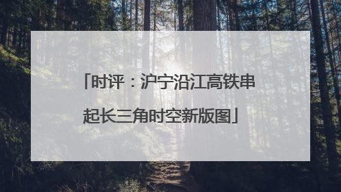 时评：沪宁沿江高铁串起长三角时空新版图