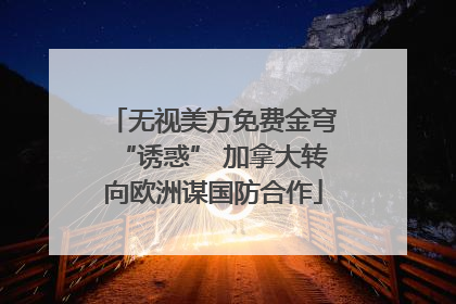 无视美方免费金穹“诱惑” 加拿大转向欧洲谋国防合作