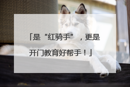 是“红骑手”，更是开门教育好帮手！