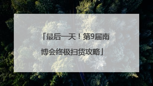 最后一天！第9届南博会终极扫货攻略