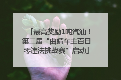 最高奖励1吨汽油！第二届“曲靖车主百日零违法挑战赛”启动