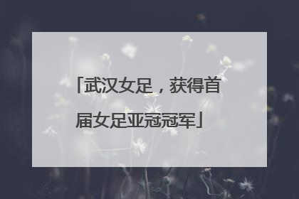 武汉女足，获得首届女足亚冠冠军