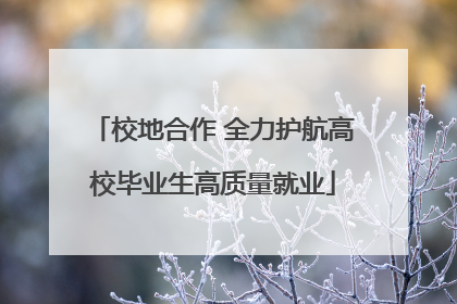 校地合作 全力护航高校毕业生高质量就业