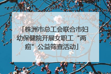株洲市总工会联合市妇幼保健院开展女职工“两癌”公益筛查活动