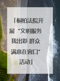 桐柏法院开展“文明服务我出彩 群众满意在窗口”活动