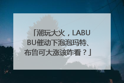 潮玩大火，LABUBU催动下泡泡玛特、布鲁可大涨该咋看？