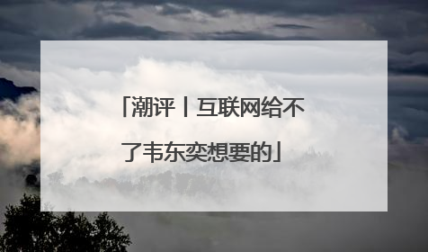 潮评丨互联网给不了韦东奕想要的