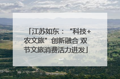 江苏如东：“科技+农文旅”创新融合 双节文旅消费活力迸发