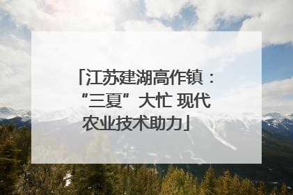 江苏建湖高作镇：“三夏”大忙 现代农业技术助力