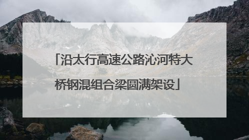 沿太行高速公路沁河特大桥钢混组合梁圆满架设