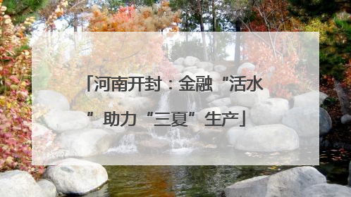 河南开封：金融“活水”助力“三夏”生产