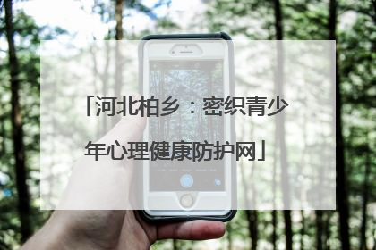 河北柏乡：密织青少年心理健康防护网