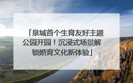 泉城首个生育友好主题公园开园！沉浸式场景解锁婚育文化新体验