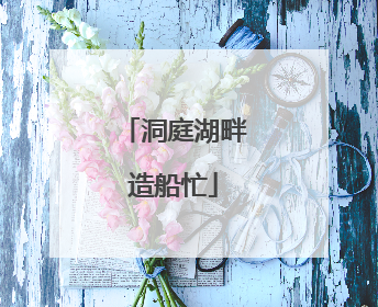 洞庭湖畔造船忙
