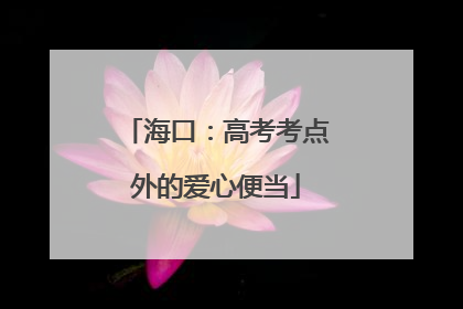 海口：高考考点外的爱心便当