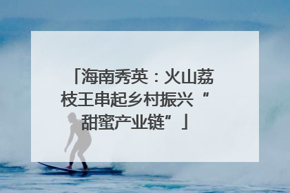 海南秀英：火山荔枝王串起乡村振兴“甜蜜产业链”