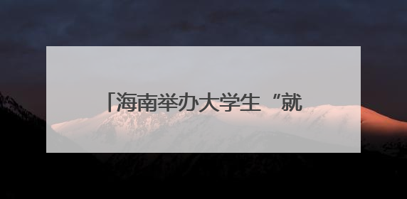 海南举办大学生“就业引航”示范宣讲会