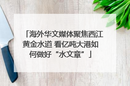 海外华文媒体聚焦西江黄金水道 看亿吨大港如何做好“水文章”