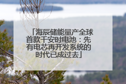 海辰储能量产全球首款千安时电池：先有电芯再开发系统的时代已成过去
