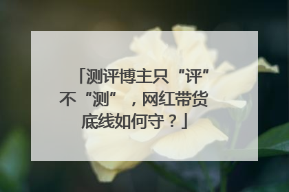 测评博主只“评”不“测”，网红带货底线如何守？