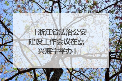 浙江省法治公安建设工作会议在嘉兴海宁举办