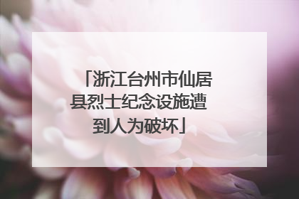 浙江台州市仙居县烈士纪念设施遭到人为破坏