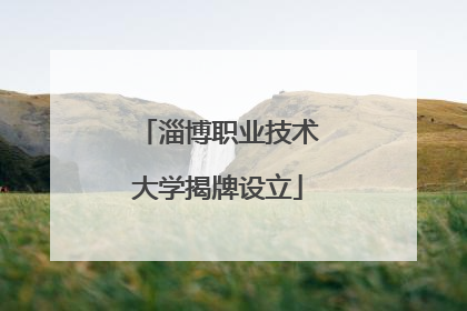 淄博职业技术大学揭牌设立