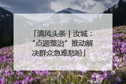 清风头条｜汝城：“点题整治”推动解决群众急难愁盼