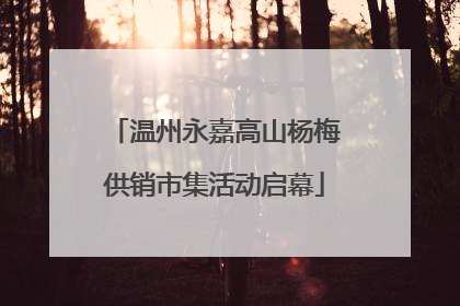 温州永嘉高山杨梅供销市集活动启幕