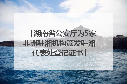 湖南省公安厅为5家非洲驻湘机构颁发驻湘代表处登记证书