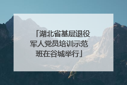 湖北省基层退役军人党员培训示范班在谷城举行