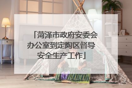 菏泽市政府安委会办公室到定陶区督导安全生产工作