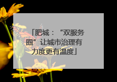 肥城：“双服务圈”让城市治理有力度更有温度