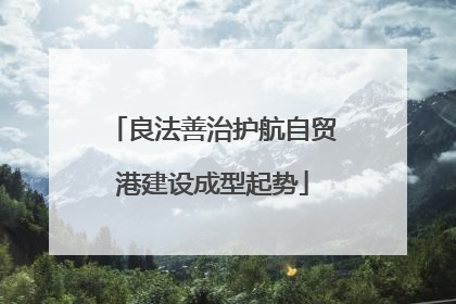 良法善治护航自贸港建设成型起势
