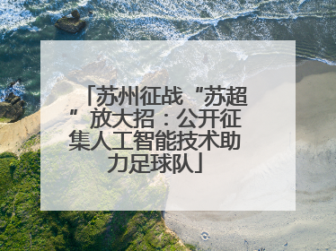 苏州征战“苏超”放大招：公开征集人工智能技术助力足球队
