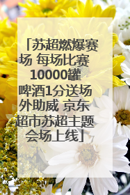 苏超燃爆赛场 每场比赛10000罐啤酒1分送场外助威 京东超市苏超主题会场上线