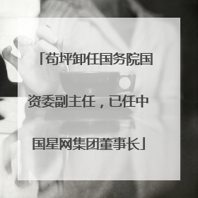 苟坪卸任国务院国资委副主任，已任中国星网集团董事长