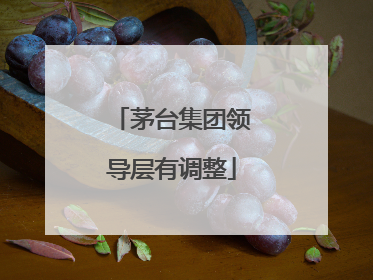 茅台集团领导层有调整