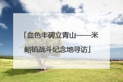 血色丰碑立青山——米峪镇战斗纪念地寻访