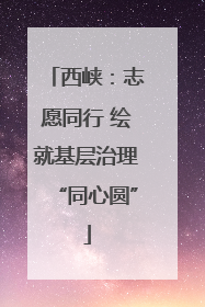 西峡：志愿同行 绘就基层治理“同心圆”