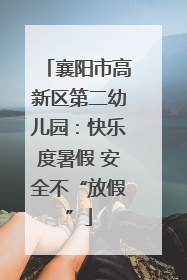 襄阳市高新区第二幼儿园：快乐度暑假 安全不“放假”