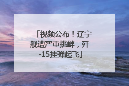 视频公布！辽宁舰遭严重挑衅，歼-15挂弹起飞