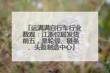 运满满自行车行业数观：江浙位居发货前五，是轮毂、链条、头盔制造中心
