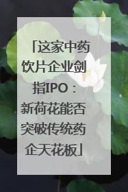 这家中药饮片企业剑指IPO：新荷花能否突破传统药企天花板