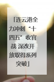 连云港全力冲刺“十四五”收官战 深改开放取得系列突破