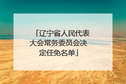 辽宁省人民代表大会常务委员会决定任免名单