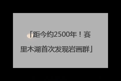 距今约2500年！赛里木湖首次发现岩画群