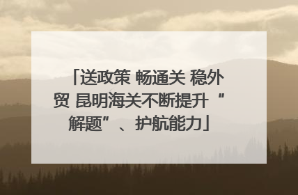 送政策 畅通关 稳外贸 昆明海关不断提升“解题”、护航能力