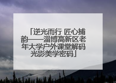 逆光而行 匠心捕韵——淄博高新区老年大学户外课堂解码光影美学密码