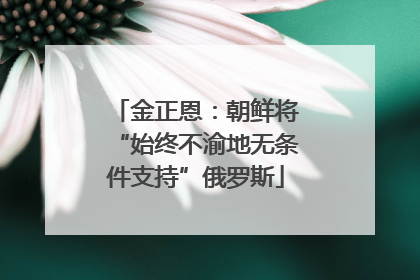 金正恩：朝鲜将“始终不渝地无条件支持”俄罗斯